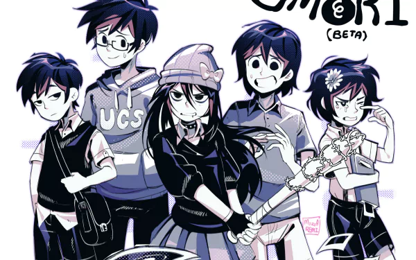 Basil (Omori) Hero (Omori) Kel (Omori) Aubrey (Omori) Sunny (Omori) video game OMORI HD Desktop Wallpaper | Background Image