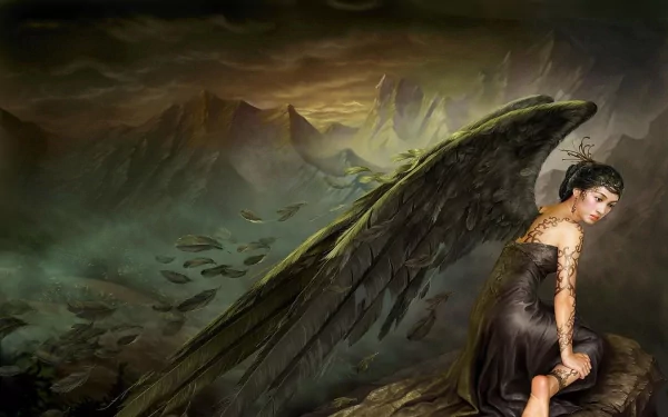 wings fantasy angel HD Desktop Wallpaper | Background Image
