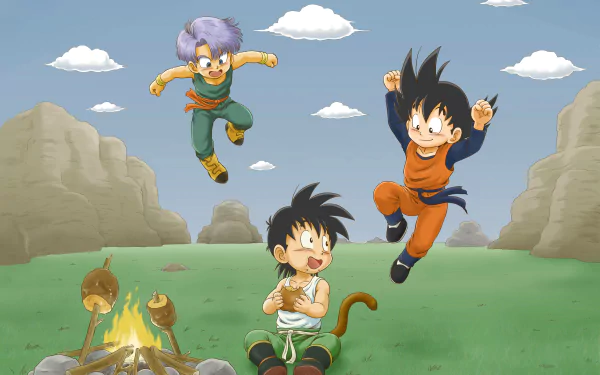 Goten (Dragon Ball) Trunks (Dragon Ball) Gohan (Dragon Ball) Anime Dragon Ball Z HD Desktop Wallpaper | Background Image