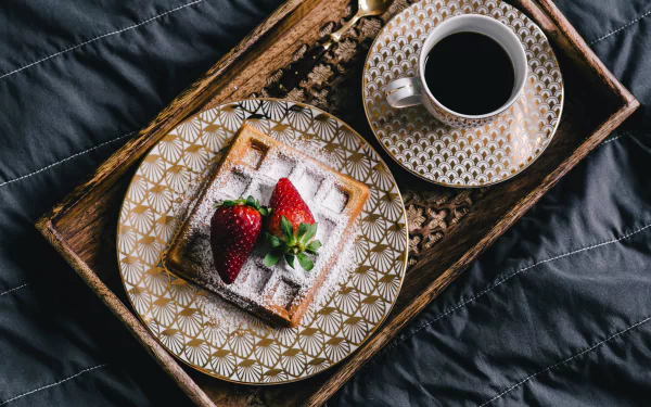 coffee food waffle HD Desktop Wallpaper | Background Image