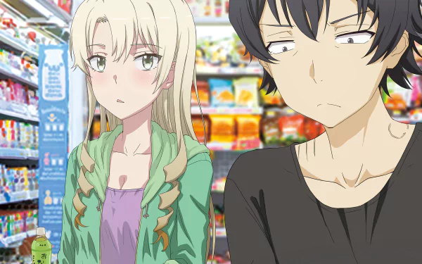 Yumiko Miura Hachiman Hikigaya Anime My Teen Romantic Comedy SNAFU HD Desktop Wallpaper | Background Image