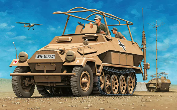 Sd.Kfz. 251 military armored personnel carrier HD Desktop Wallpaper | Background Image