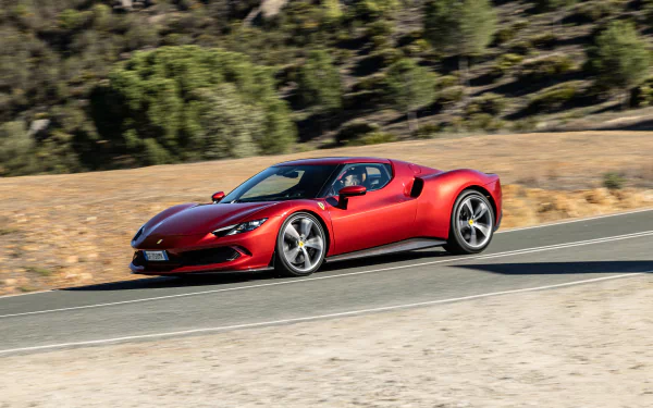 supercar vehicle Ferrari 296 GTB HD Desktop Wallpaper | Background Image