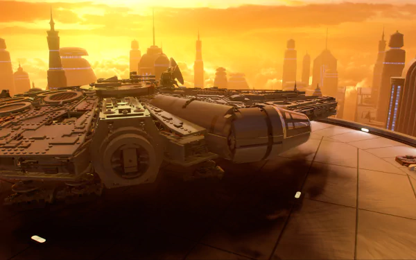 Millennium Falcon video game Lego Star Wars: The Skywalker Saga HD Desktop Wallpaper | Background Image