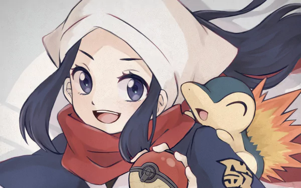 Akari (Pokémon) Cyndaquil (Pokémon) video game Pokémon Legends: Arceus HD Desktop Wallpaper | Background Image