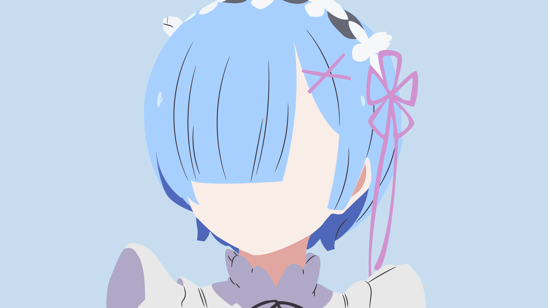 Download Minimalist Rem (Re:ZERO) Anime Re:Zero - Starting Life In