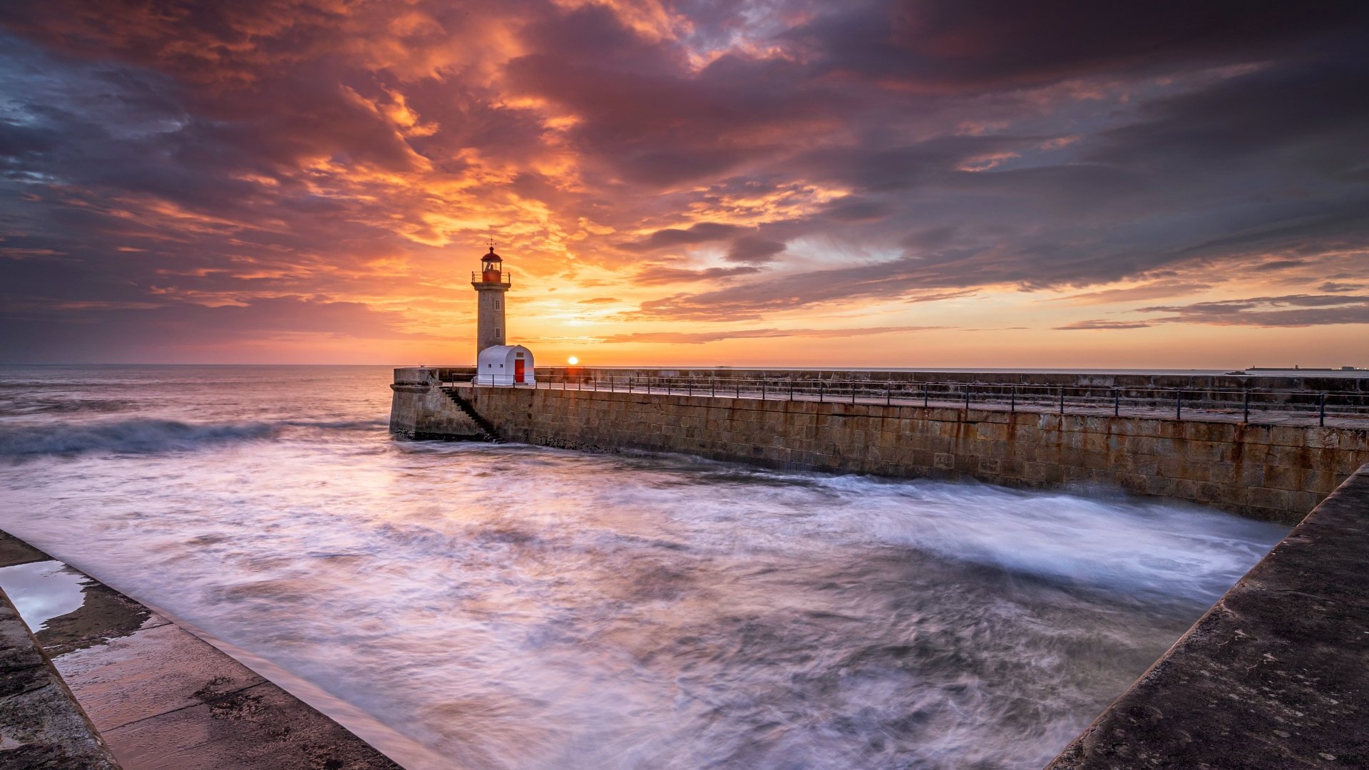 Download Sunset Man Made Lighthouse 4k Ultra HD Wallpaper | 3840x2160 ...