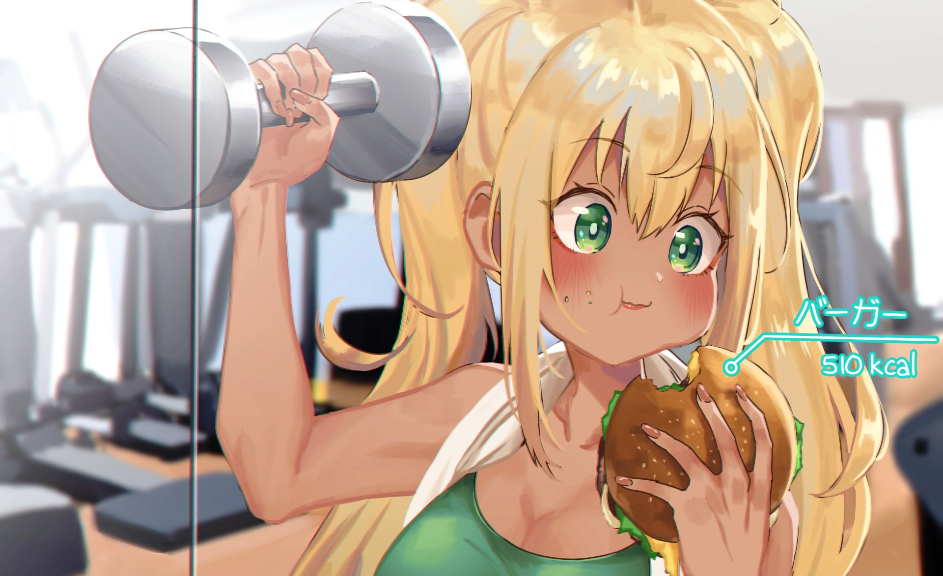 Download Hibiki Sakura Anime How Heavy Are The Dumbbells You Lift? HD  Wallpaper