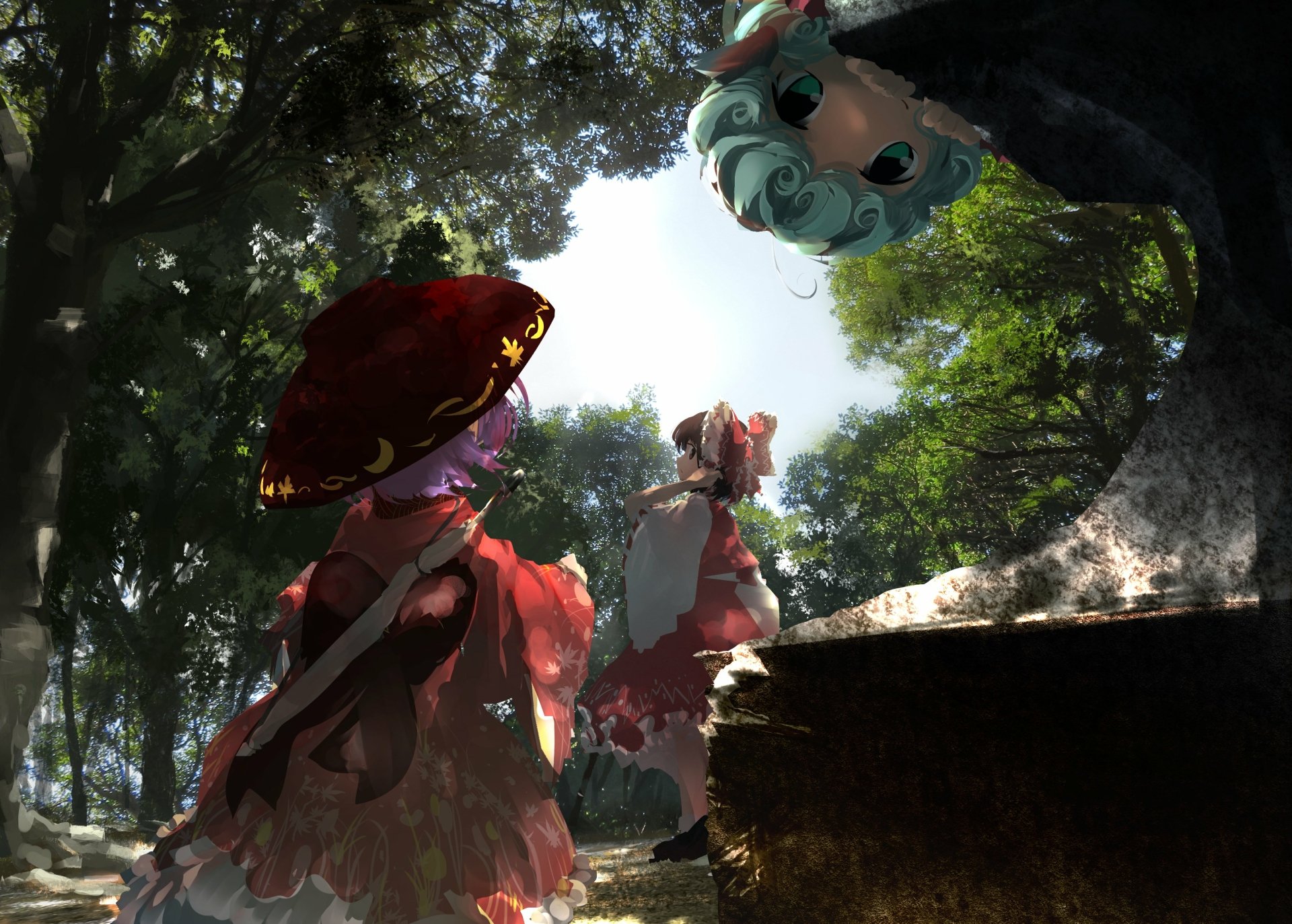 Download Wakasagihime (Touhou) Shinmyoumaru Sukuna Reimu Hakurei Anime Touhou HD Wallpaper