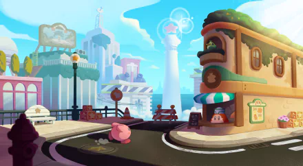 video game Kirby and The Forgotten Land HD Desktop Wallpaper | Background Image