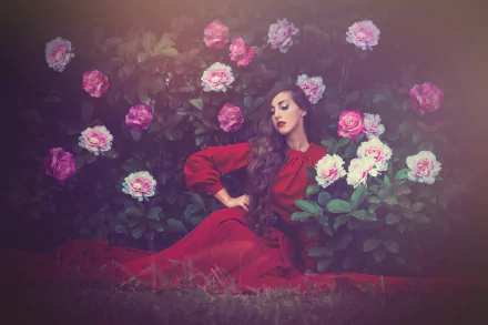 red dress woman mood HD Desktop Wallpaper | Background Image