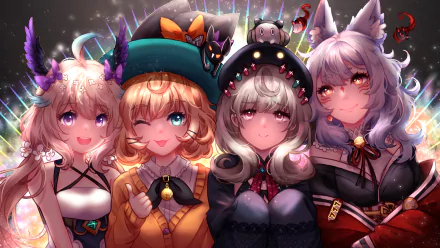 Nijisanji Nina Kosaka Millie Parfait Enna Alouette Endou Reimu Anime Virtual Youtuber HD Desktop Wallpaper | Background Image
