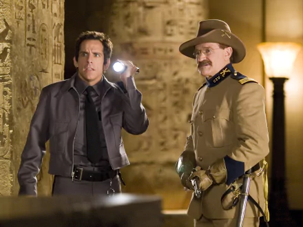 Larry Daley Robin Williams Ben Stiller movie Night at the Museum: Secret of the Tomb HD Desktop Wallpaper | Background Image