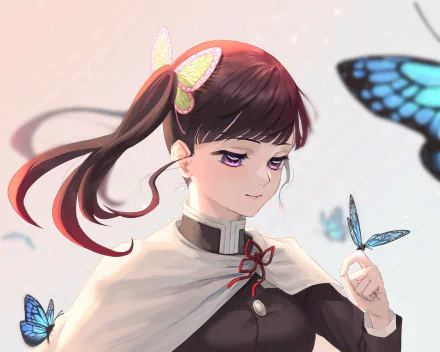 Kanao Tsuyuri Anime Demon Slayer: Kimetsu no Yaiba HD Desktop Wallpaper | Background Image