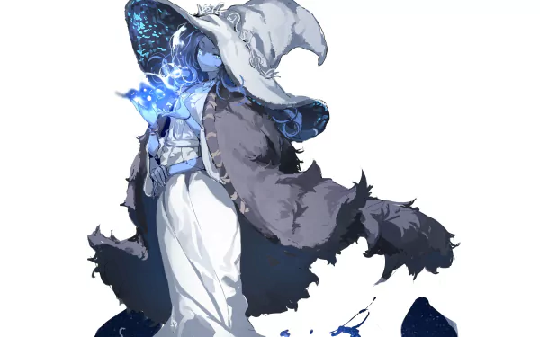 Ranni the Witch from Elden Ring is depicted in detailed 4K Ultra HD art, showcasing her mystical presence in this high-resolution video game desktop wallpaper.