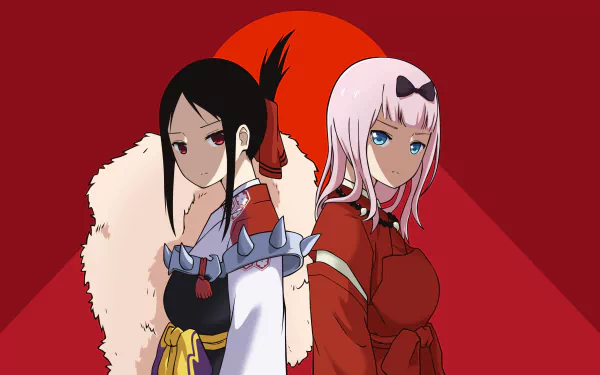 Chika Fujiwara Kaguya Shinomiya Anime Kaguya-sama: Love is War HD Desktop Wallpaper | Background Image