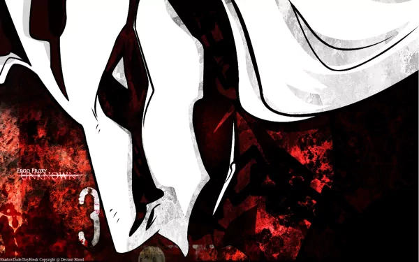 A dynamic HD wallpaper featuring art from the anime Ergo Proxy, showcasing bold contrasts and striking colors that evoke a sense of intrigue and intensity.