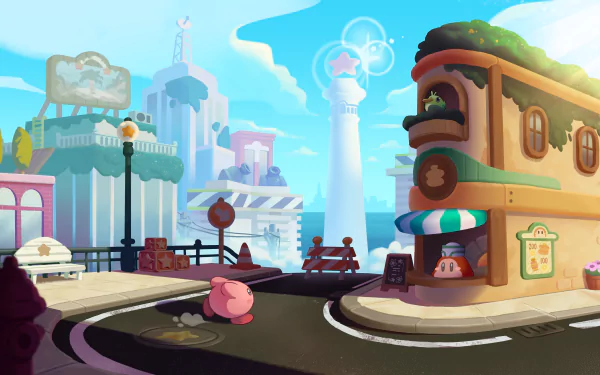 video game Kirby and The Forgotten Land HD Desktop Wallpaper | Background Image