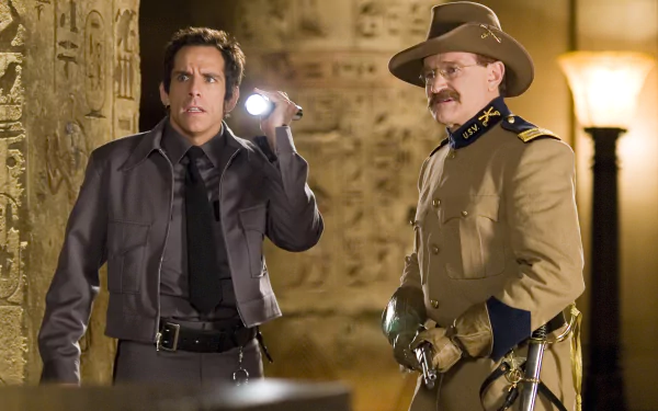 Larry Daley Robin Williams Ben Stiller movie Night at the Museum: Secret of the Tomb HD Desktop Wallpaper | Background Image