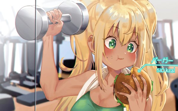 Anime How Heavy Are the Dumbbells You Lift? Hibiki Sakura HD Wallpaper | Background Image