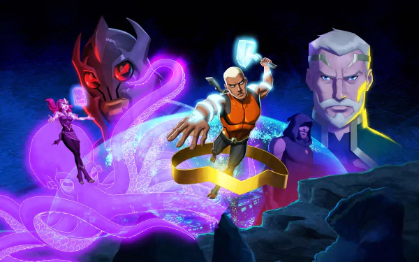 Aquaman Orin (DC Comics) Ocean Master (DC Comics) Mera (DC Comics) Kaldur'ahm TV Show Young Justice HD Desktop Wallpaper | Background Image