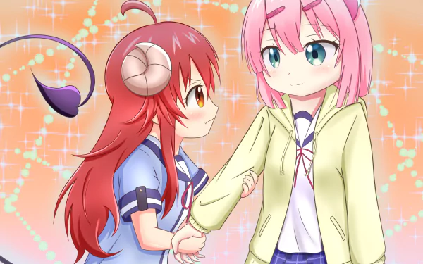 Momo Chiyoda Yuuko Yoshida Anime The Demon Girl Next Door HD Desktop Wallpaper | Background Image