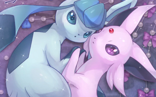 Glaceon (Pokémon) Espeon (Pokémon) Anime Pokemon HD Desktop Wallpaper | Background Image