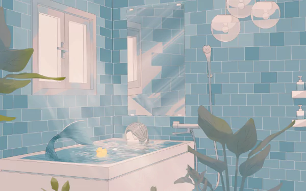 bathroom Anime girl anime girl HD Desktop Wallpaper | Background Image