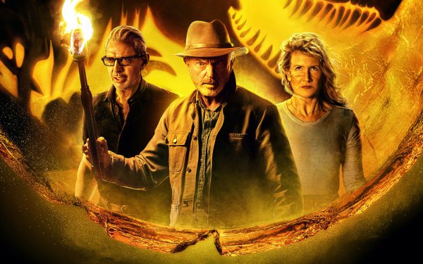 Movie Jurassic World: Dominion Jurassic Park Sam Neill Laura Dern Jeff Goldblum HD Wallpaper | Background Image