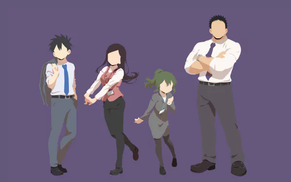 Touko Sakurai Souta Kazama Harumi Takeda Futaba Igarashi Anime My Senpai is Annoying HD Desktop Wallpaper | Background Image