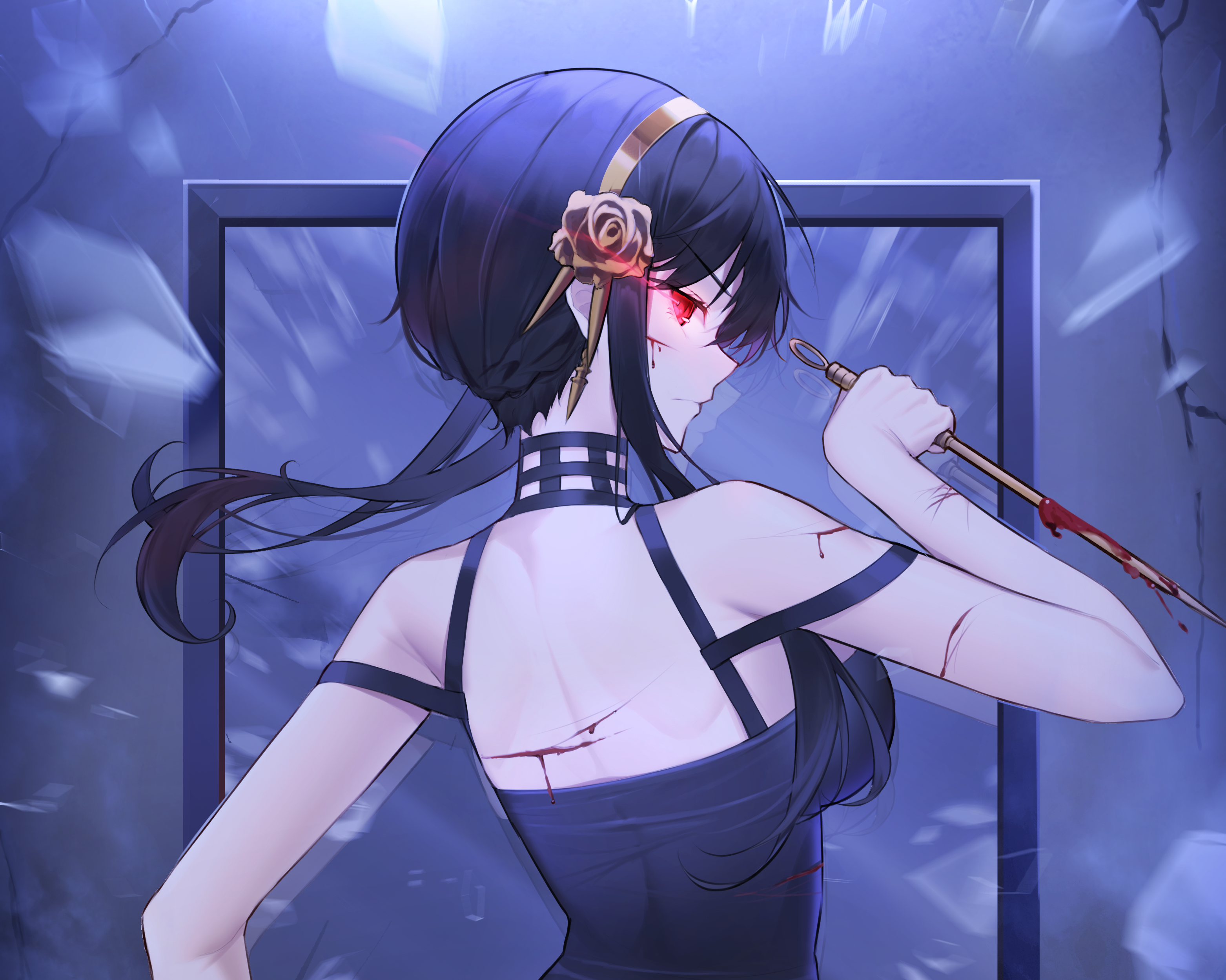 Red Eyes Black Hair Yor Forger Anime Girl HD Spy x Family Wallpapers, HD  Wallpapers