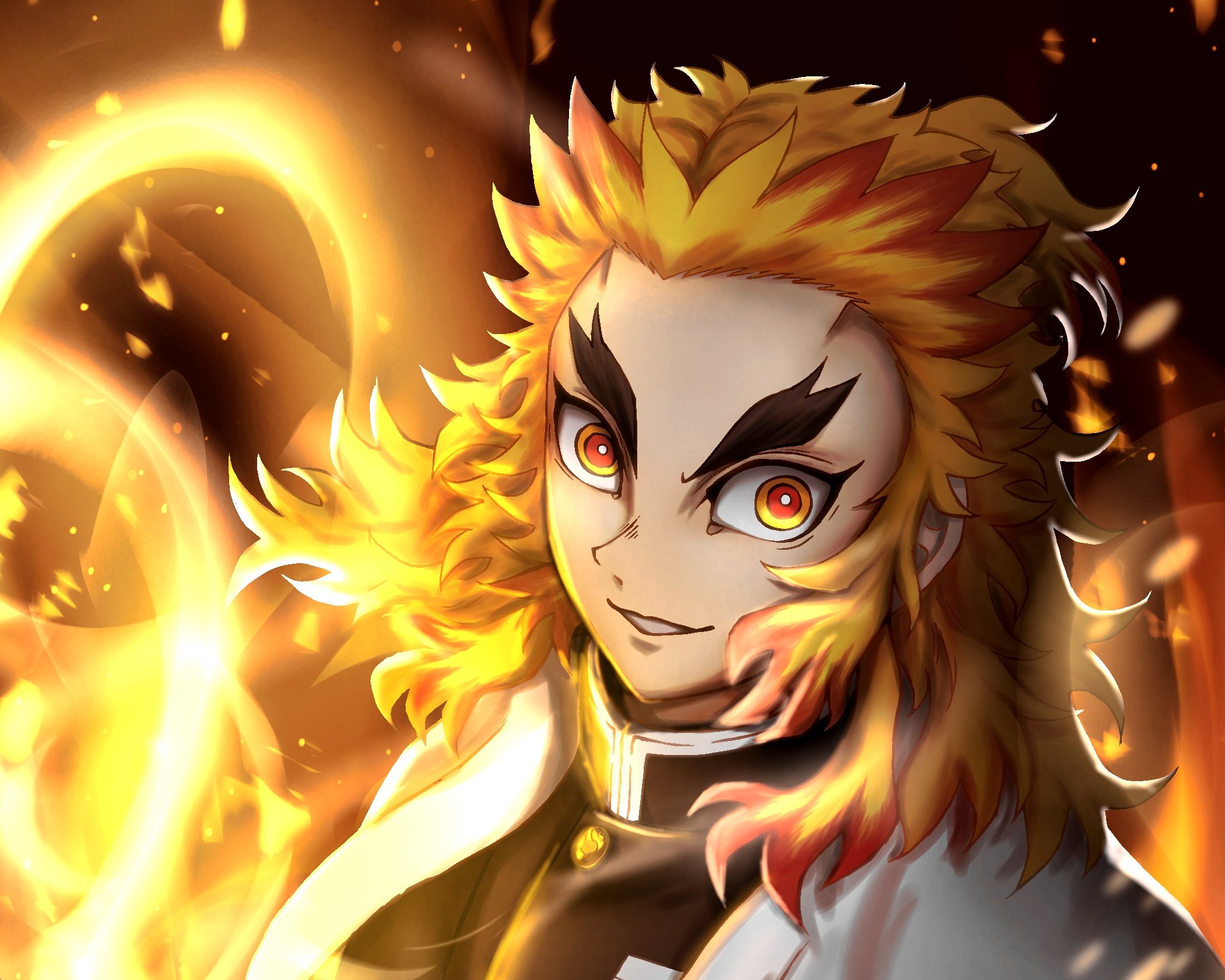 Download Kyojuro Rengoku Anime Demon Slayer: Kimetsu No Yaiba HD Wallpaper