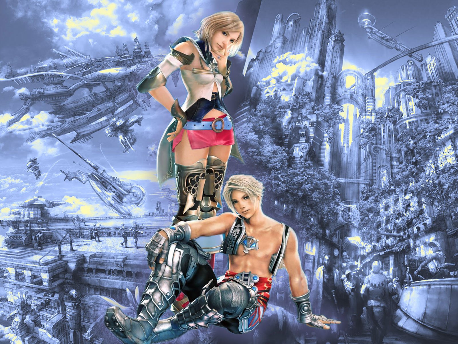 Vaan and Ashe, fierce warriors from Final Fantasy XII, ready to embark on an epic adventure.