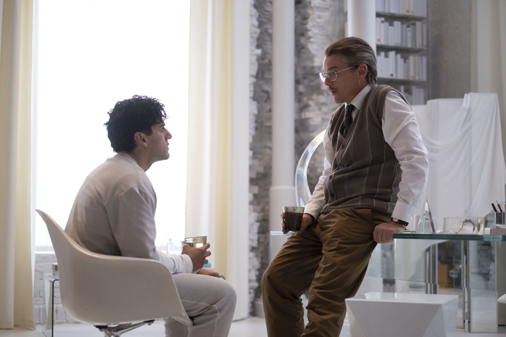 Download Arthur Harrow Ethan Hawke Marc Spector Oscar Isaac TV Show Moon Knight 4k Ultra HD Wallpaper