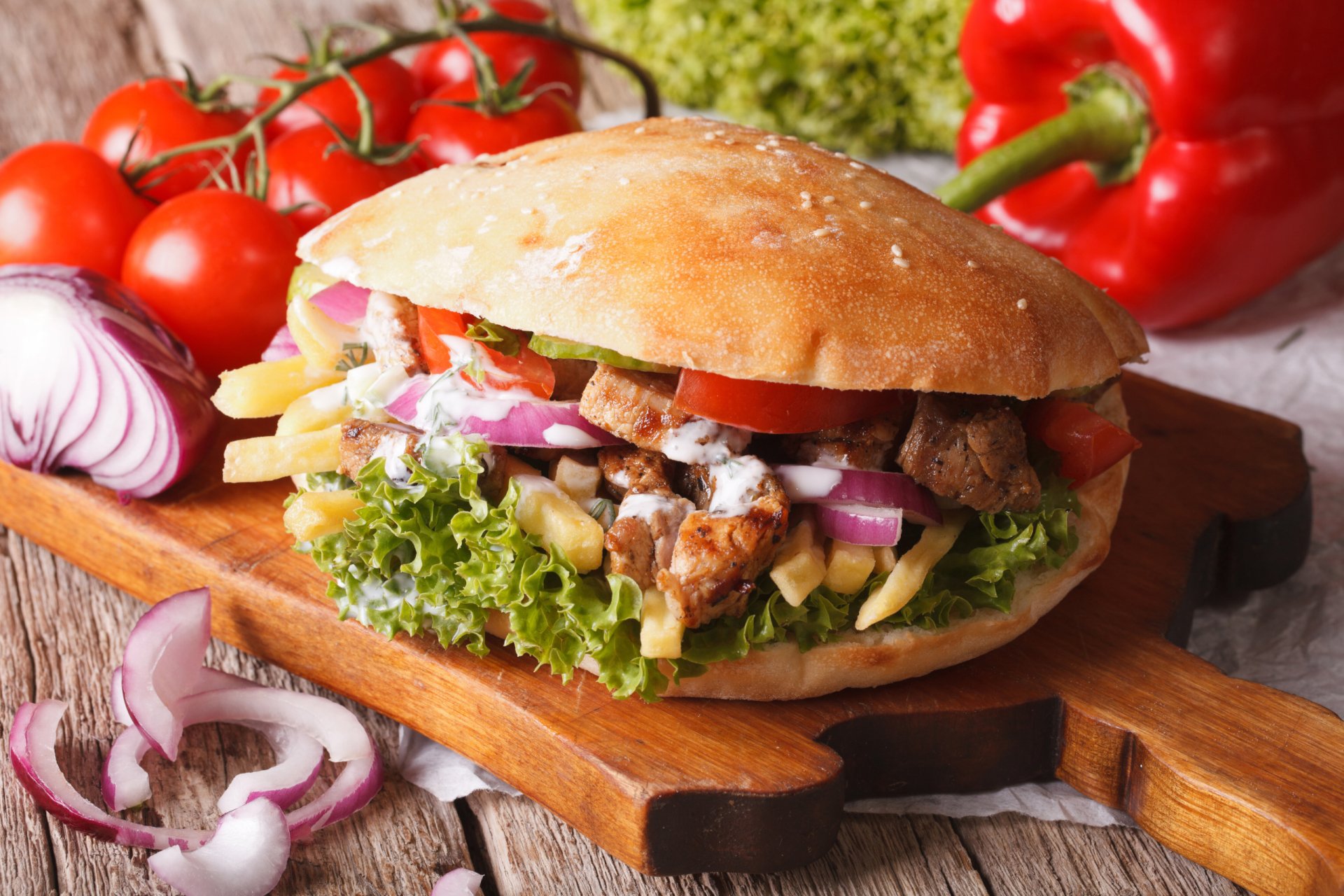 Download Food Doner Kebab HD Wallpaper