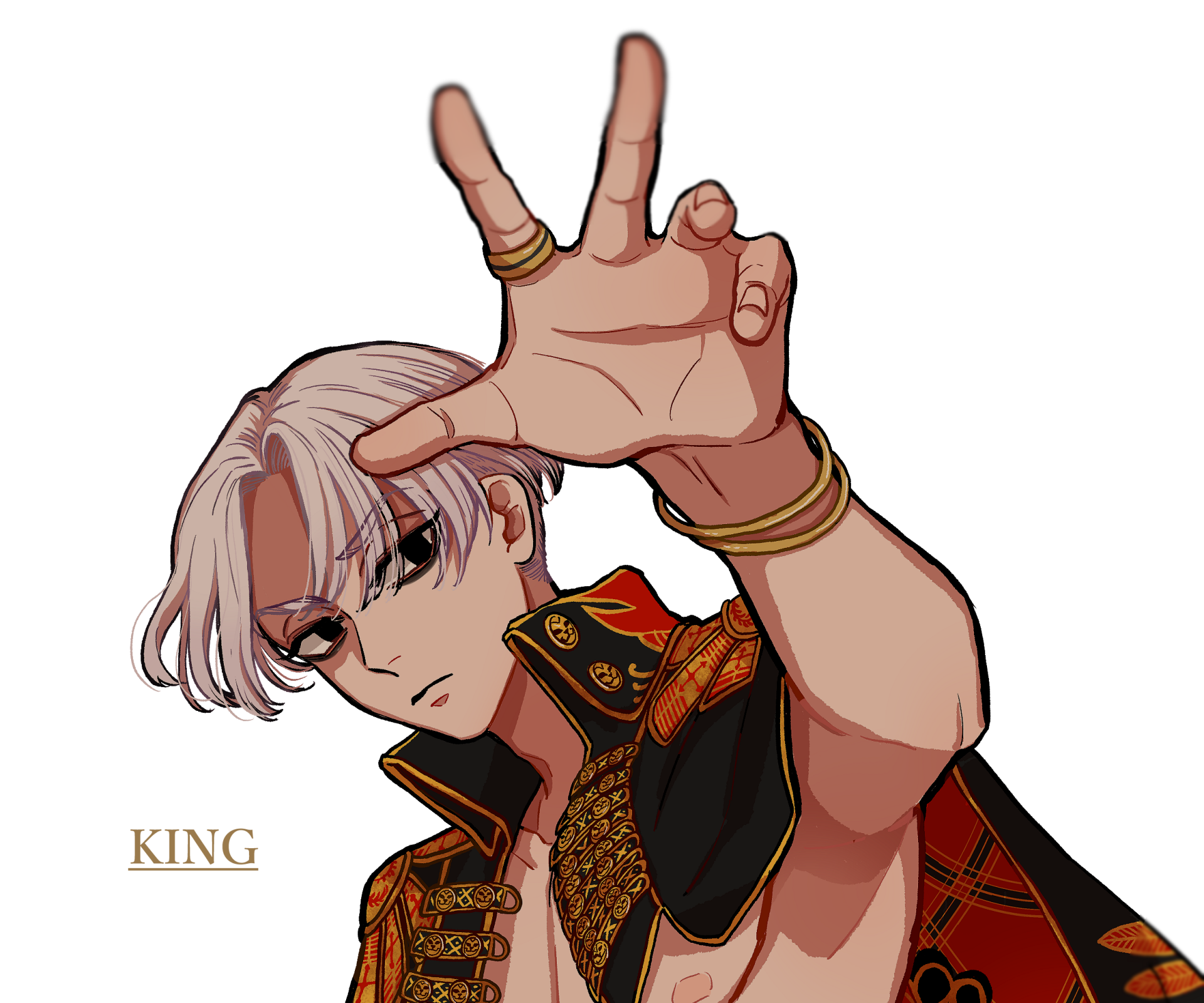 HD anime desktop wallpaper of Izana Kurokawa from Tokyo Revengers, featuring a close-up with a dynamic hand gesture and detailed character design.