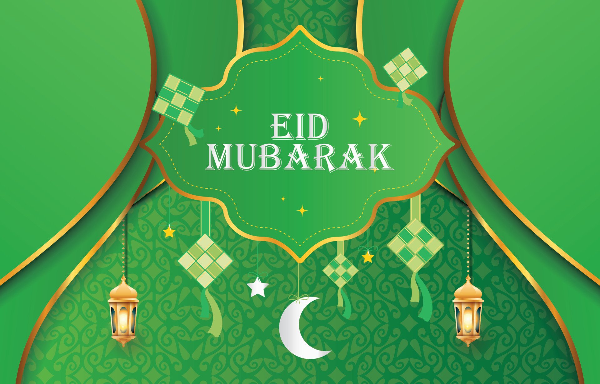 Download Religious Eid Mubarak HD Wallpaper