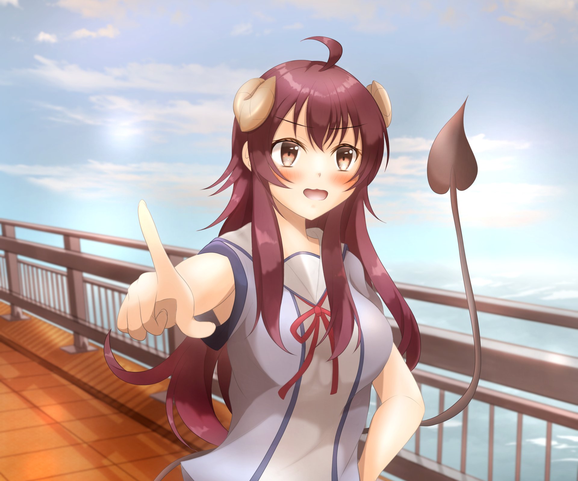 Download Yuuko Yoshida Anime The Demon Girl Next Door HD Wallpaper