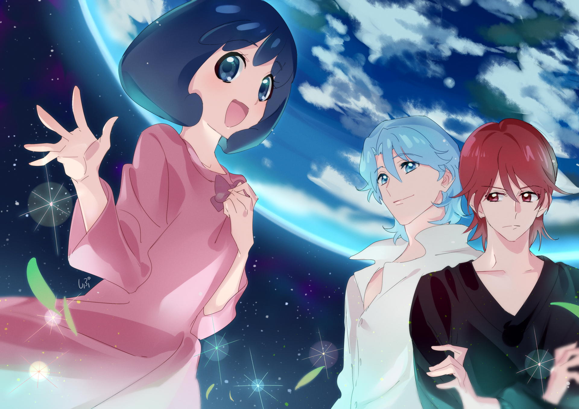 Download Red (Pretty Cure) Blue (Pretty Cure) Anime HappinessCharge PreCure! HD Wallpaper