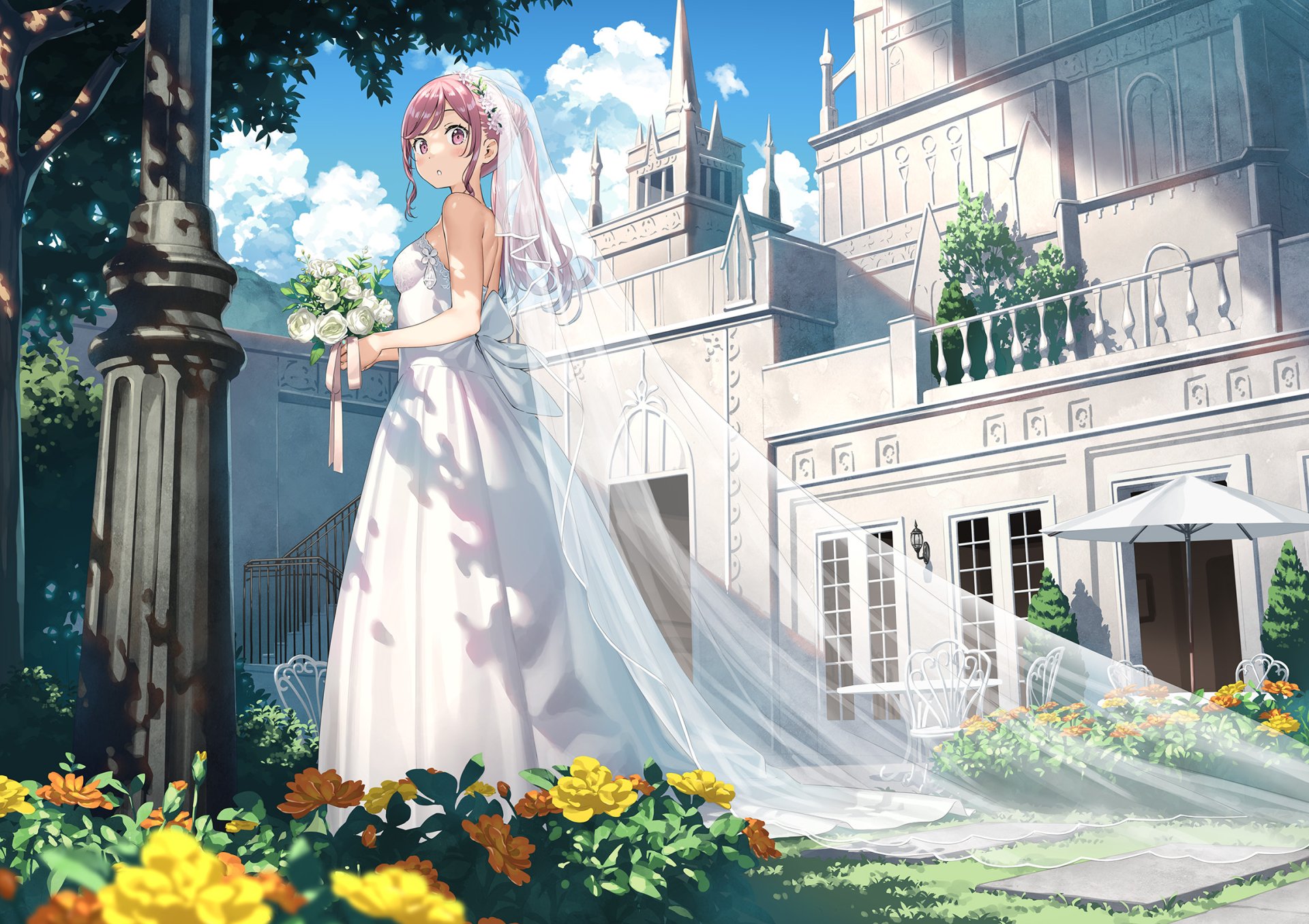 Download Bride Anime Girl Anime Girl HD Wallpaper