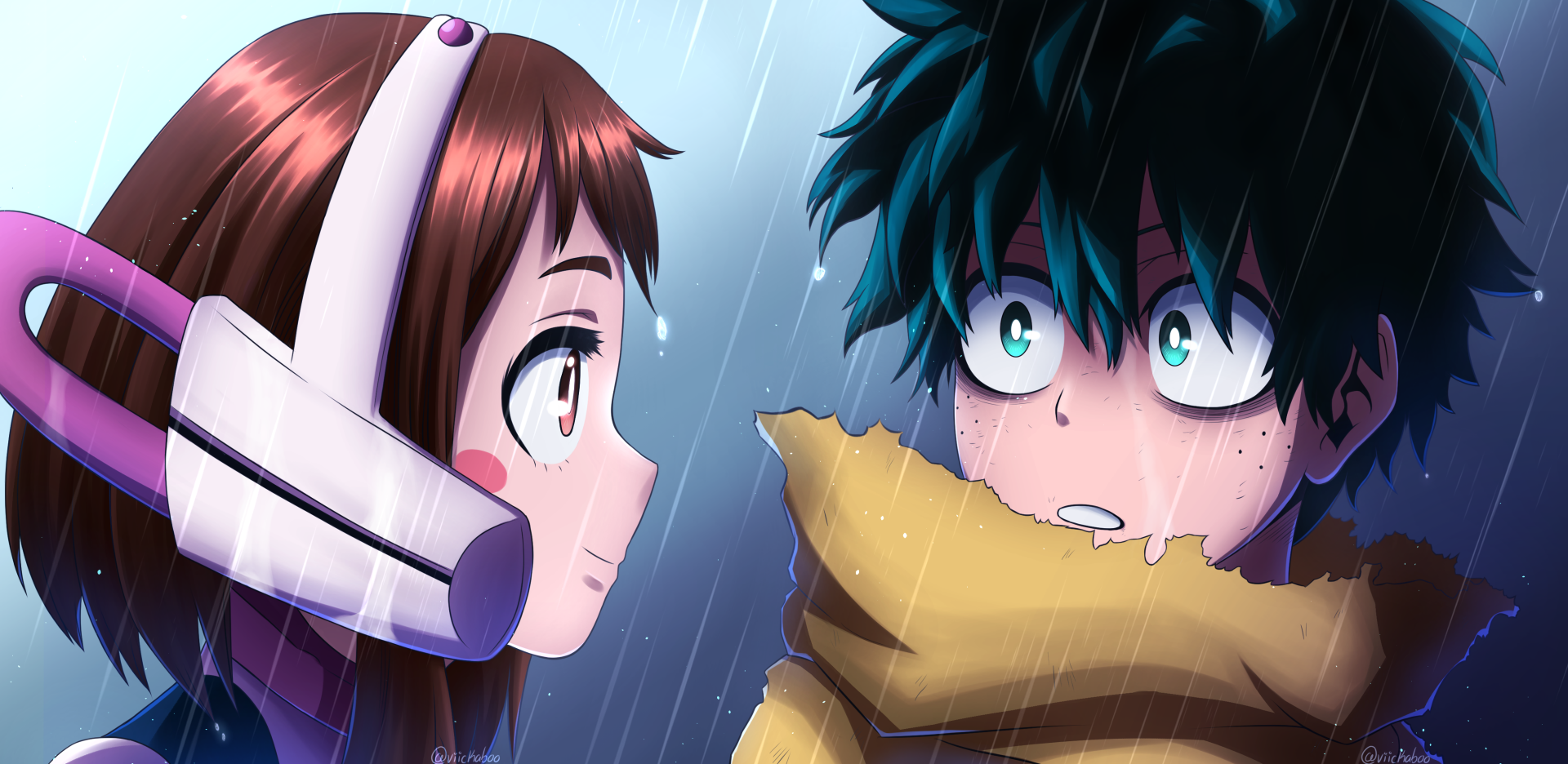 Download Ochaco Uraraka Izuku Midoriya Anime My Hero Academia HD Wallpaper by VicSte128
