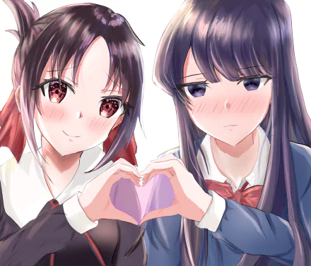 Komi Shouko Kaguya Shinomiya Anime crossover HD Desktop Wallpaper | Background Image