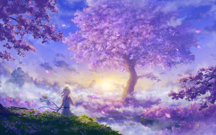 tree Anime girl anime girl HD Desktop Wallpaper | Background Image