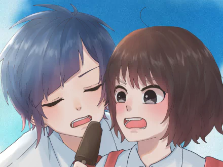 Yujiro Someya Hiyori Suzumi Anime To Become a Real Heroine! The Unpopular Girl and the Secret Task HD Desktop Wallpaper | Background Image