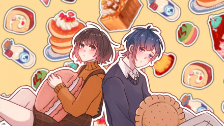 Yujiro Someya Hiyori Suzumi Anime To Become a Real Heroine! The Unpopular Girl and the Secret Task HD Desktop Wallpaper | Background Image