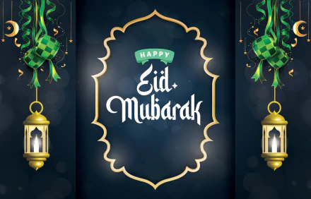 religious Eid Mubarak HD Desktop Wallpaper | Background Image