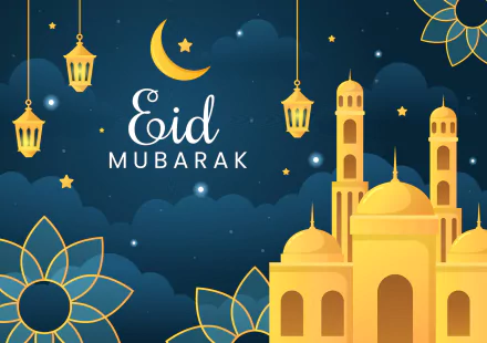 religious Eid Mubarak HD Desktop Wallpaper | Background Image