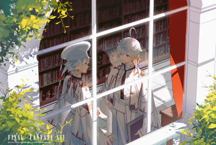  A chat in the library