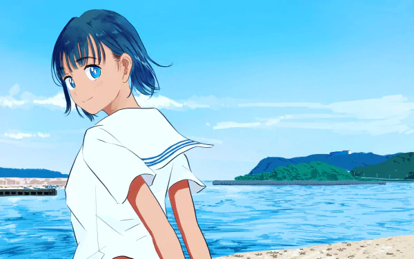 Mio Kofune Anime Summer Time Rendering HD Desktop Wallpaper | Background Image
