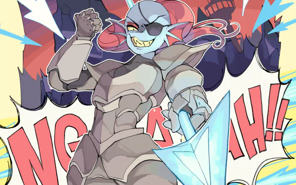 Undyne the Undying (Undertale) video game Undertale HD Desktop Wallpaper | Background Image